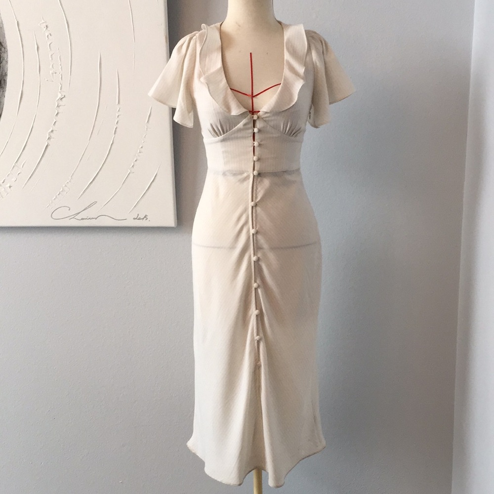 Urban Outfitters Ivory Striped Dress